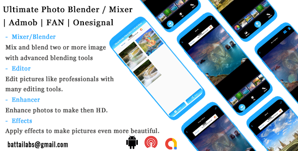 Ultimate Photo Blender / Mixer | Admob | Fan | Onesignal