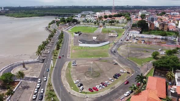 Downtown Sao Luis Maranhao at Northeast Brazil. Tourism landmark of city.