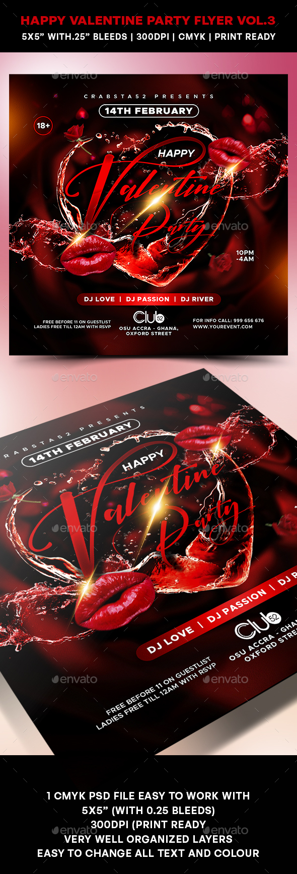 Happy Valentine Party Flyer Vol.3