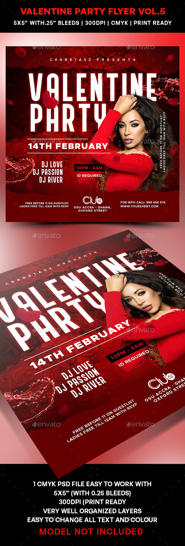 Valentine Party Flyer Vol.5