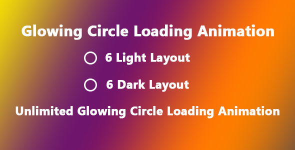 Glowing Circle Loading Animation