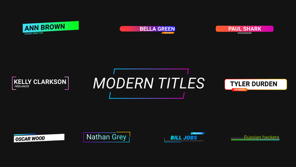 Modern Titles || After Effects alt