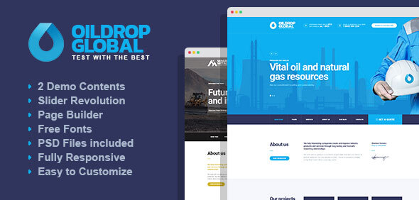 OilDrop - Oil and Gas Industrial WordPress theme