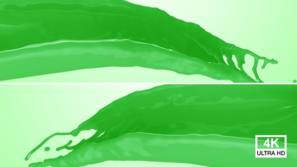 Pouring Green Paint 4K alt