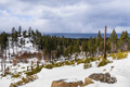 Cloudy spring day with snow covering the Sierra Mountains - PhotoDune Item for Sale