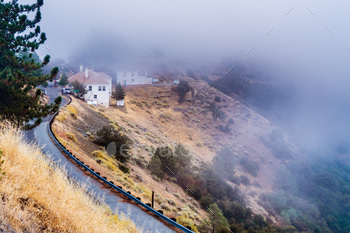t peak in the Diablo Mountain Range and the location of Lick Observatory complex, San Jose, South San Francisco Bay Area, California