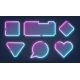 Set of Realistic Glowing Different Shapes Neon - GraphicRiver Item for Sale