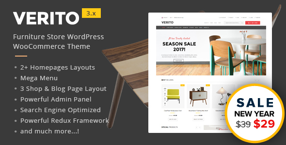 Verito - Furniture Store WooCommerce WordPress Theme