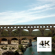 Aerial View of Roman Aqueduct Pont du Gard - VideoHive Item for Sale