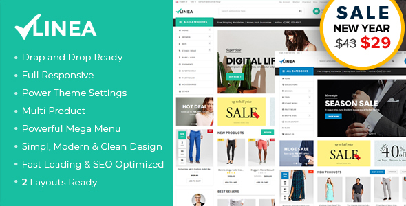 Linea - Clothing Store Shopify Theme (Sections Drag & Drop Ready)