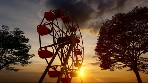 Ferris Wheel at Sunset