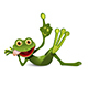 Illustration of a Cheerful Green Frog with Index Finger - GraphicRiver Item for Sale
