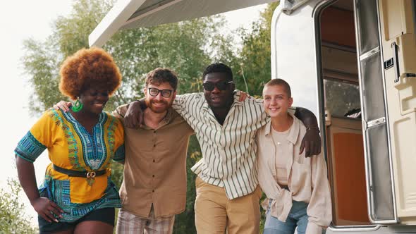 Interracial Friendship on a Camping Van Trip