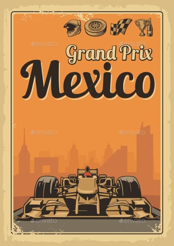 Vintage Poster Grand Prix Mexico