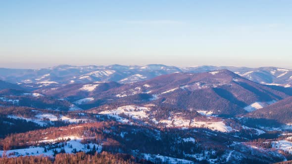 Beautiful Winter Landscape in the Mountains