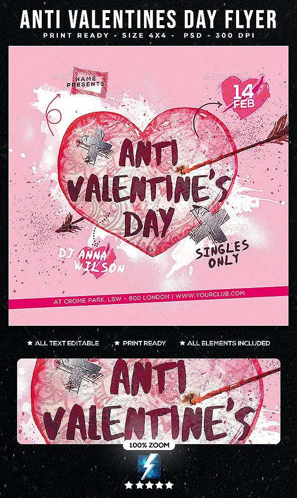 Anti Valentines Day Flyer