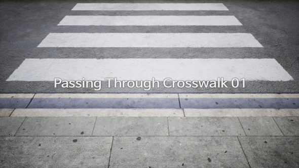 Passing Through Crosswalk 4K 01
