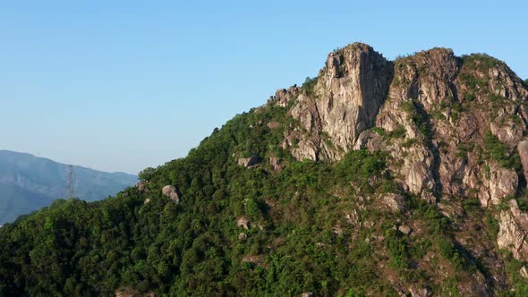 Hong Kong lion rock mountain