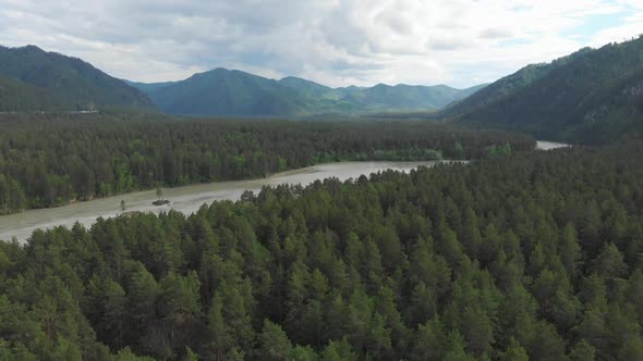 Aerial View of Katun River