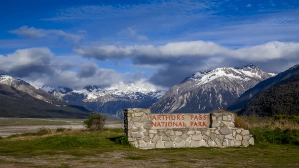 Arthurs Pass New Zealand timelapse