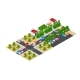 Isometric City with Roads with Streets - GraphicRiver Item for Sale