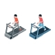 Athlete Running on Treadmill Front View - GraphicRiver Item for Sale