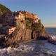 Cinque Terre, Italy, Video - The village of Manarola during a warm sunset - VideoHive Item for Sale