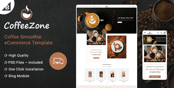 CoffeeZone - Cafe & Coffee Stencil BigCommerce Shop