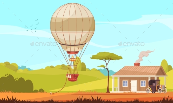 Vintage Air Balloon Composition