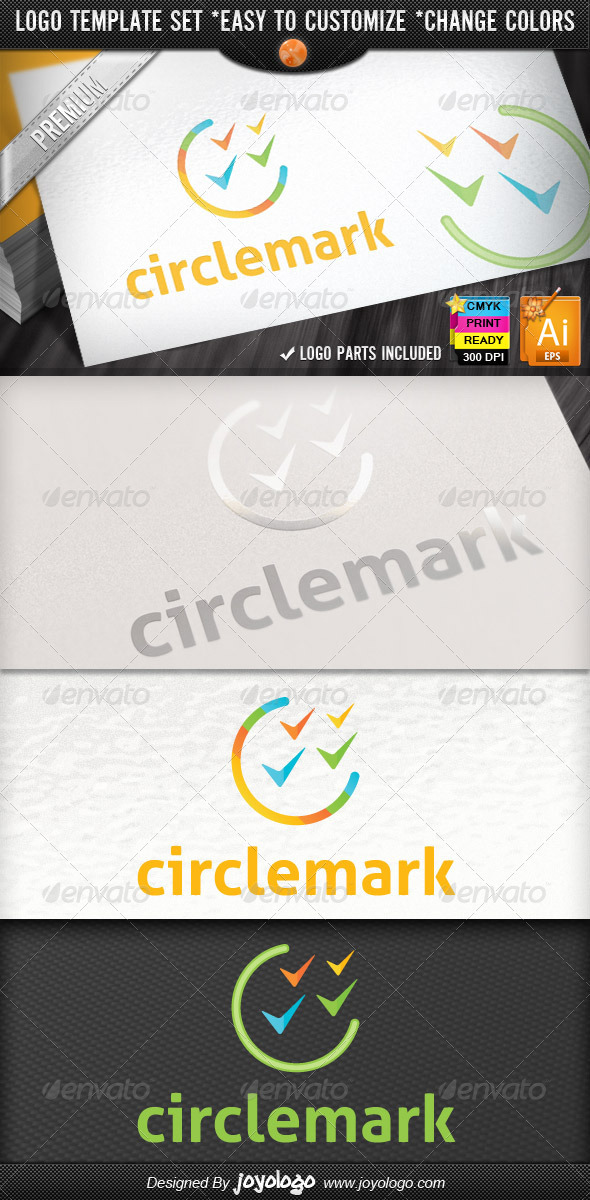 Circle Check Marks Business Marketing Logo Design