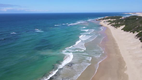 Aerial View of Coastline Seen From High Angle