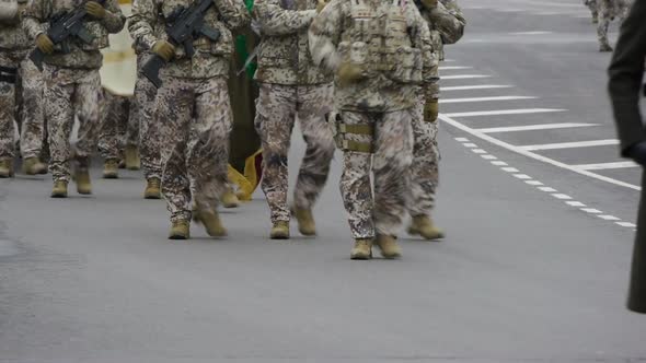 HD - Military Parade. Soldiers