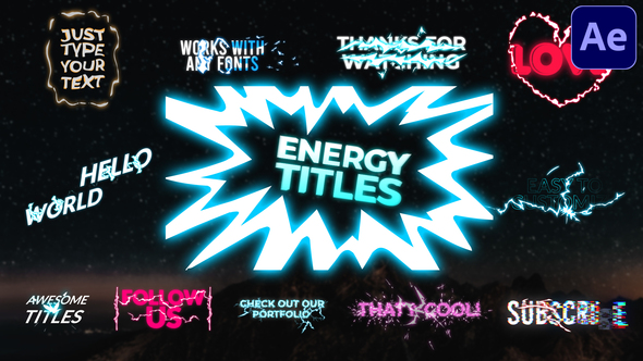 Energy Titles Pack | After Effects alt