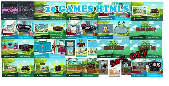 Bots Bundle 20 Games - Html5 Game (Capx)