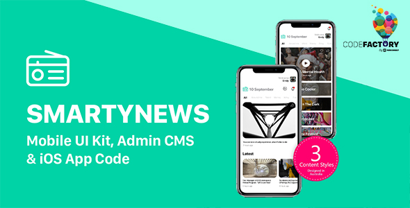SMARTYNEWS - Mobile UI Kit, Admin CMS & iOS App Code