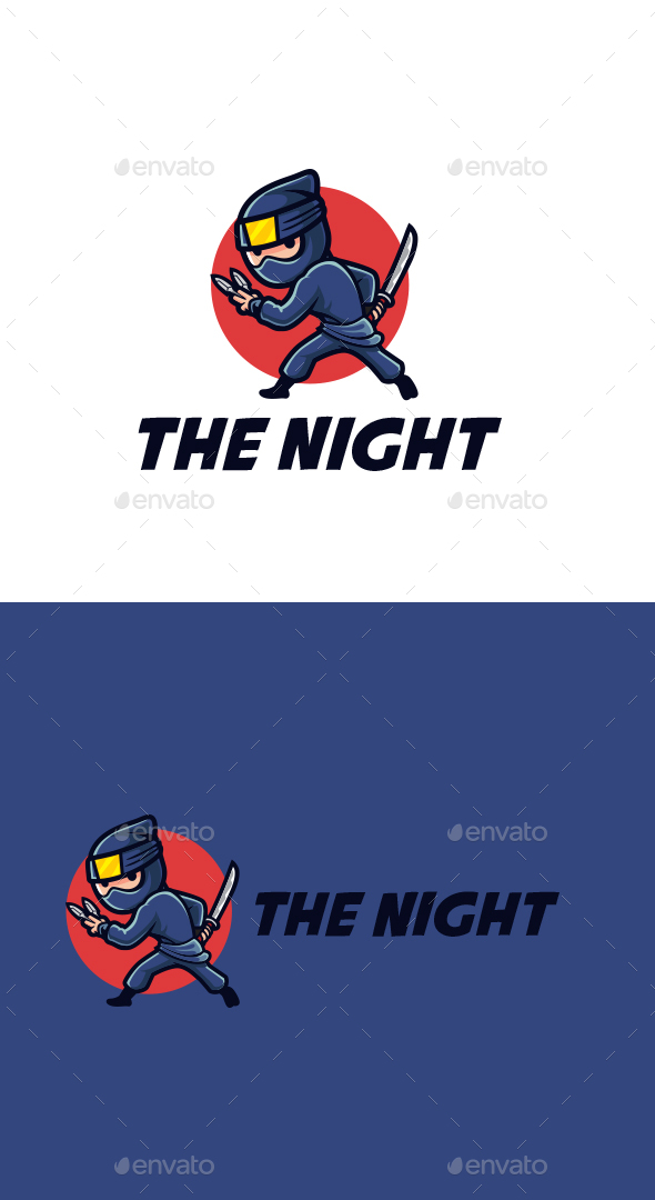Cartoon Ninja Mascot Logo