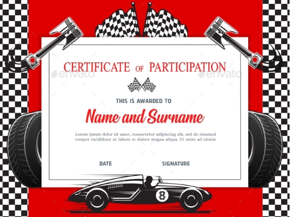 Race Participation Diploma Certificate Template