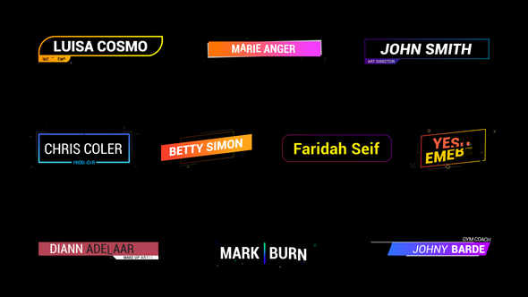 Gradient Lower Thirds || After Effects alt
