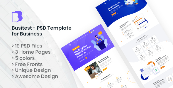Busitest - PSD Template for Business