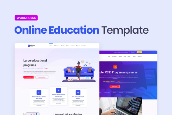 Edison – Online Education Elementor Template Kit