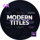 Modern Titles - VideoHive Item for Sale
