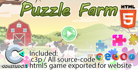Puzzle Farm Html5 Game - Construct 3 All Source-Code (.C3P)