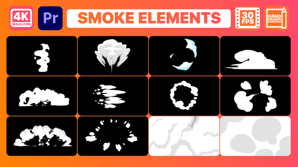 Smoke Elements And Titles | Premiere Pro MOGRT