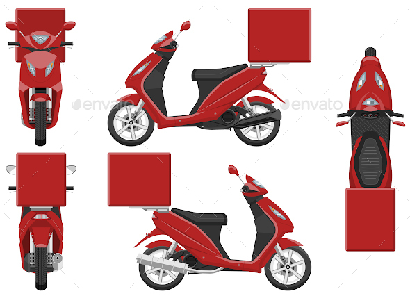 Delivery Motorcycle Template