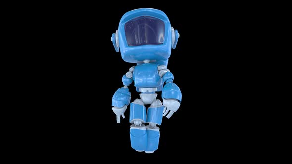 Blue Robot Walking Alpha Loop alt