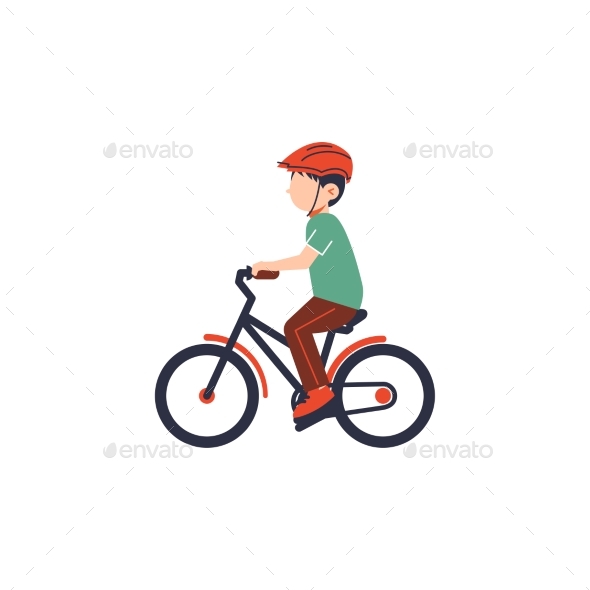 Boy Riding Flat Icon