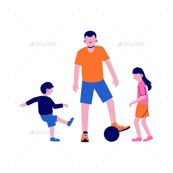 Family Sport Flat Icon