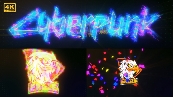 Colorful Cyber Glitch Logo