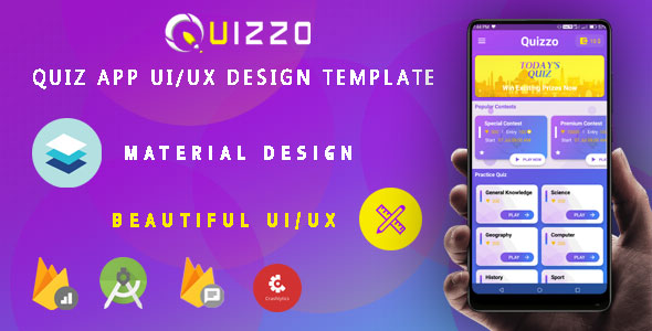 Quiz App - Android Ui/Ux Design Template