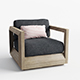 Paloma Teak Lounge Chair - 3DOcean Item for Sale